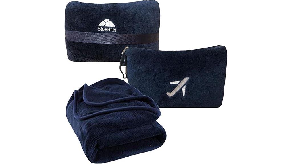 soft travel blanket pillow