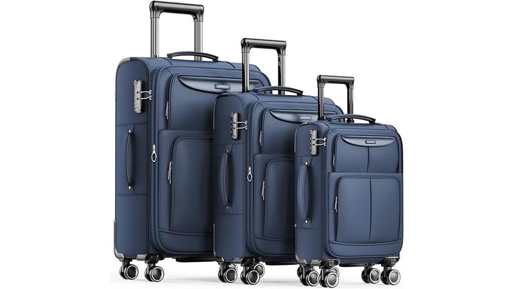 softside expandable luggage set
