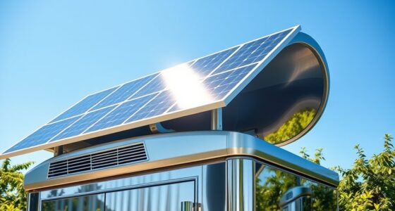 solar panels on portable toilets