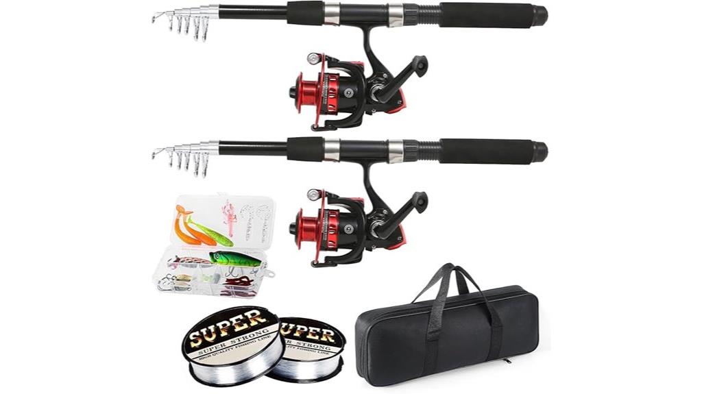 telescopic fishing rod set