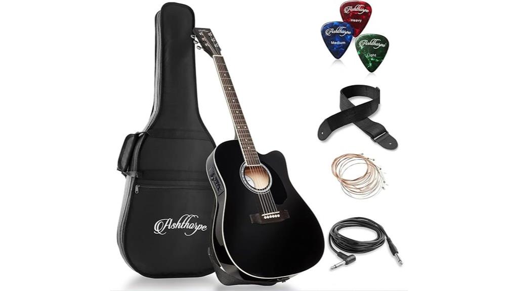 thin acoustic electric guitar package