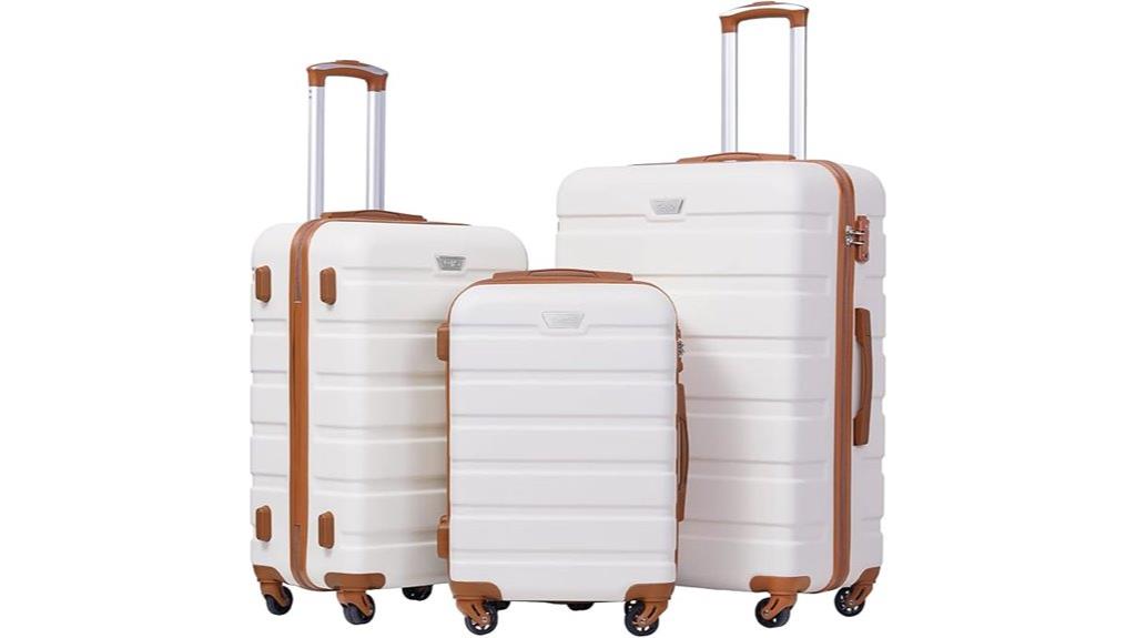three piece spinner luggage