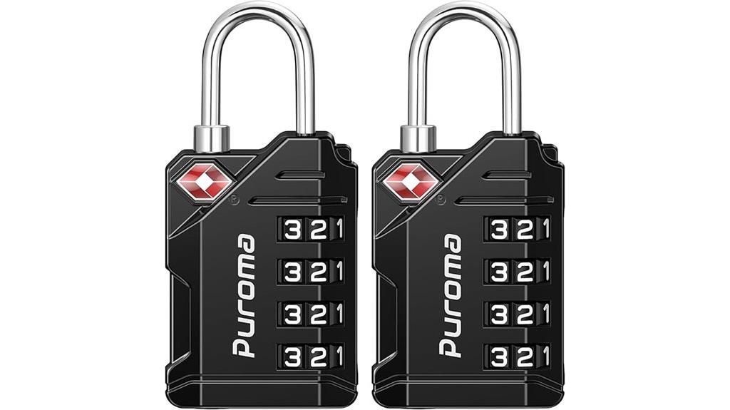 travel locks black pack