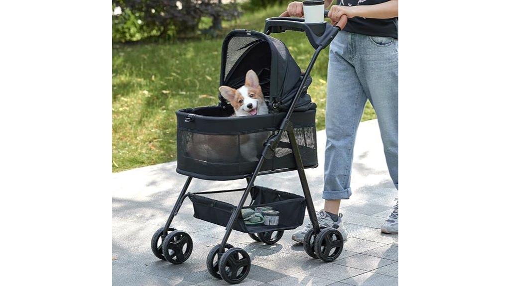triple function pet stroller