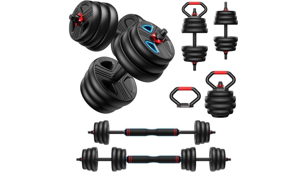 versatile adjustable dumbbell weights