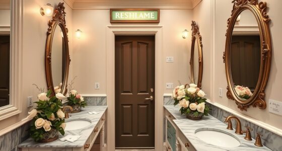 wedding restroom guest flow