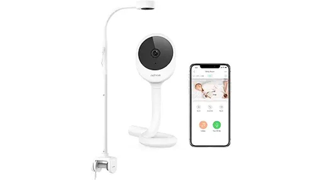 wireless baby monitor with adjustable mount