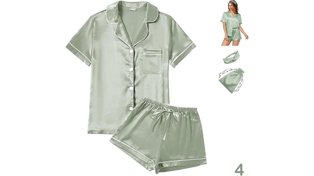 women s satin pajama set