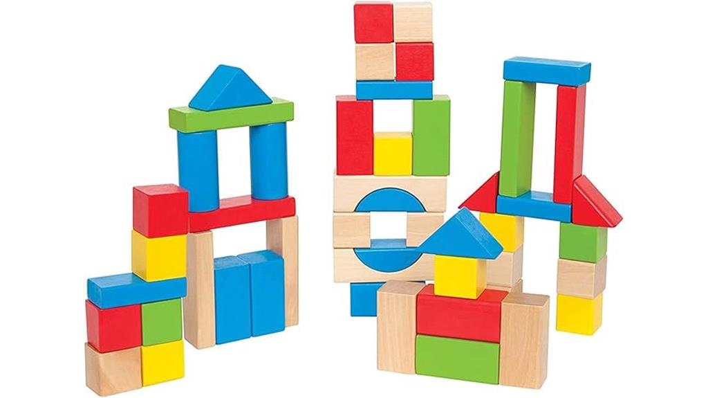 wooden maple educational blocks