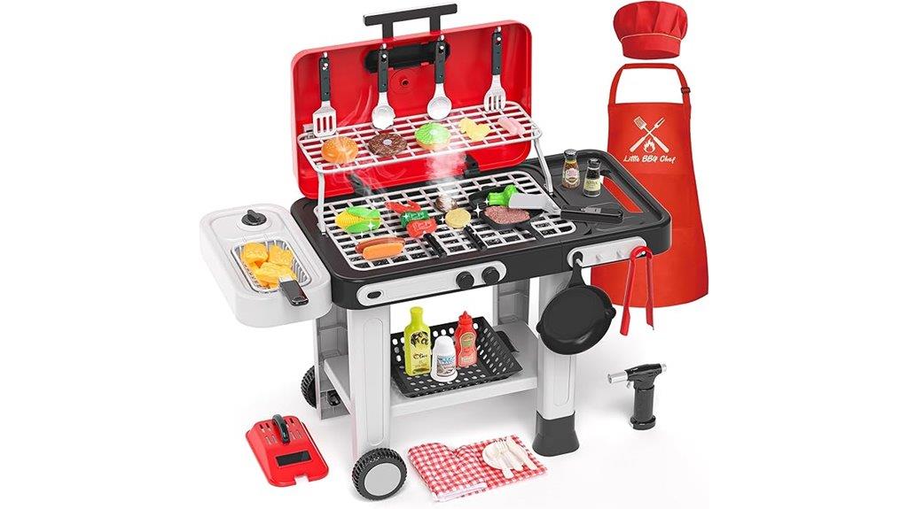 kids grill playset with lights