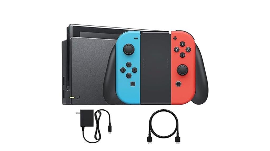 neon blue red joy con