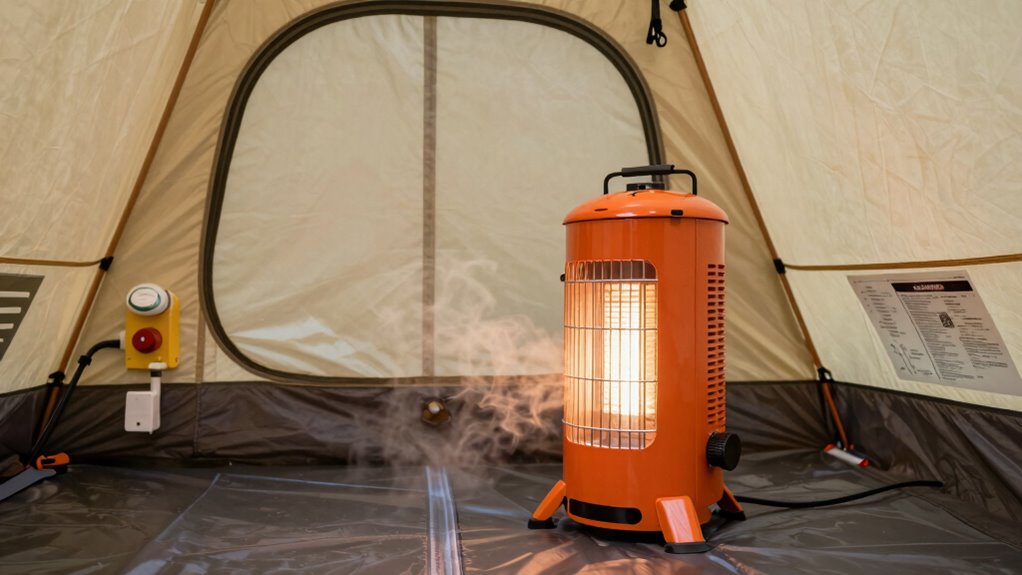 ensure safe tent heating