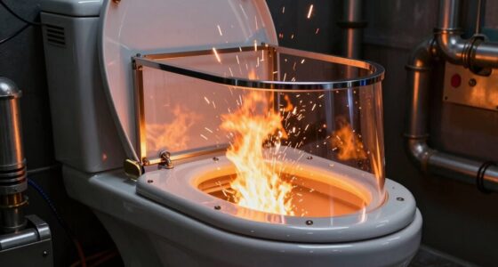 high energy needs for incinerating toilets