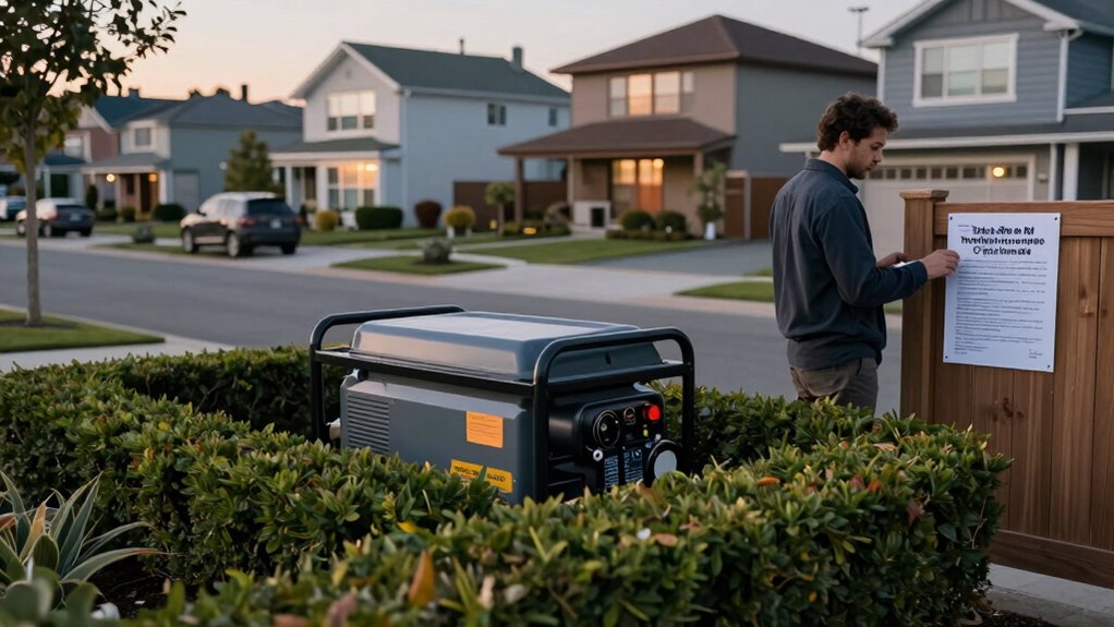 manage generator noise legally