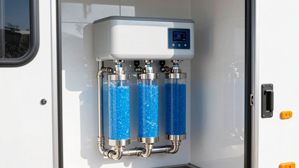 mobile restroom water softener considerations