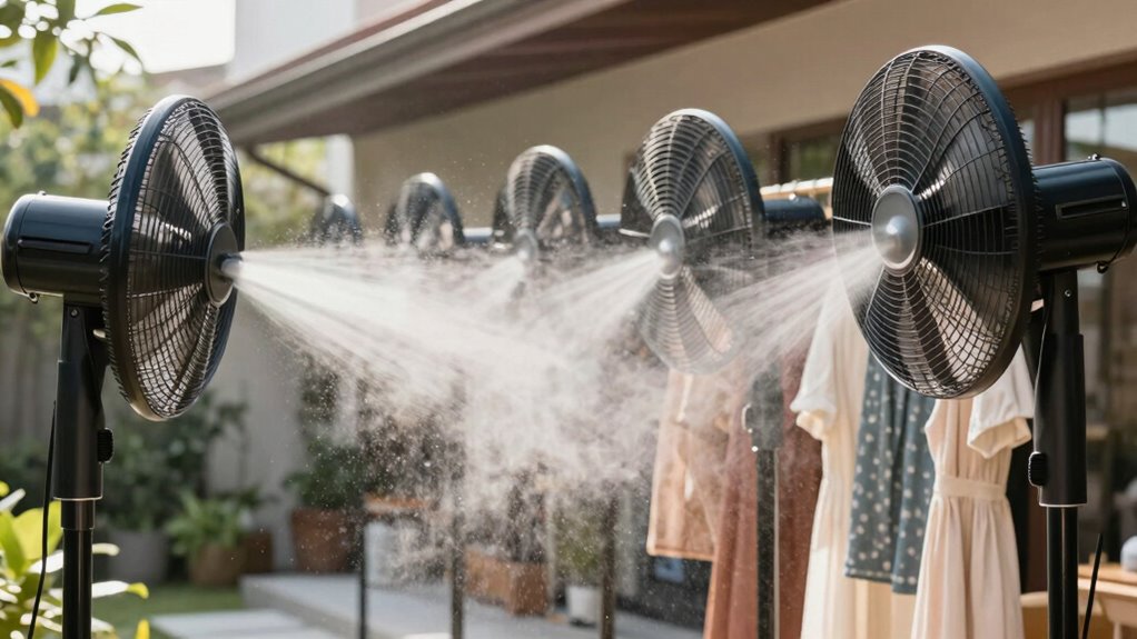optimal misting fan placement