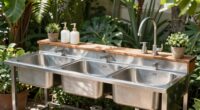 outdoor stainless steel sink stations