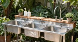 outdoor stainless steel sink stations