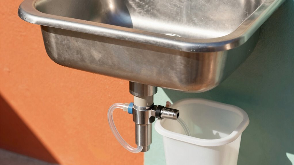 proper portable sink drainage