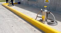 pump out spill containment setup