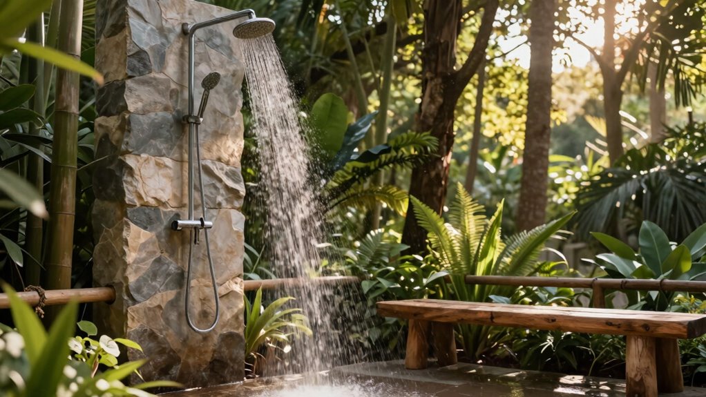 solar powered off grid showers