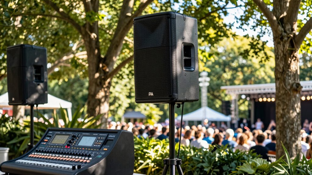 strategic outdoor speaker placement