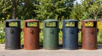 top bear resistant trash cans