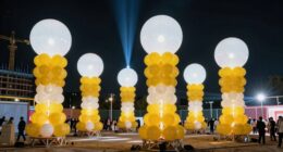 top construction balloon lighting