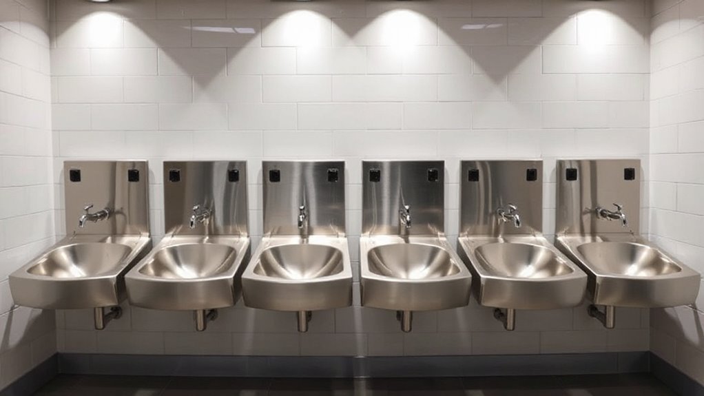 top dual basin handwashing stations