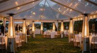 top event tent heating