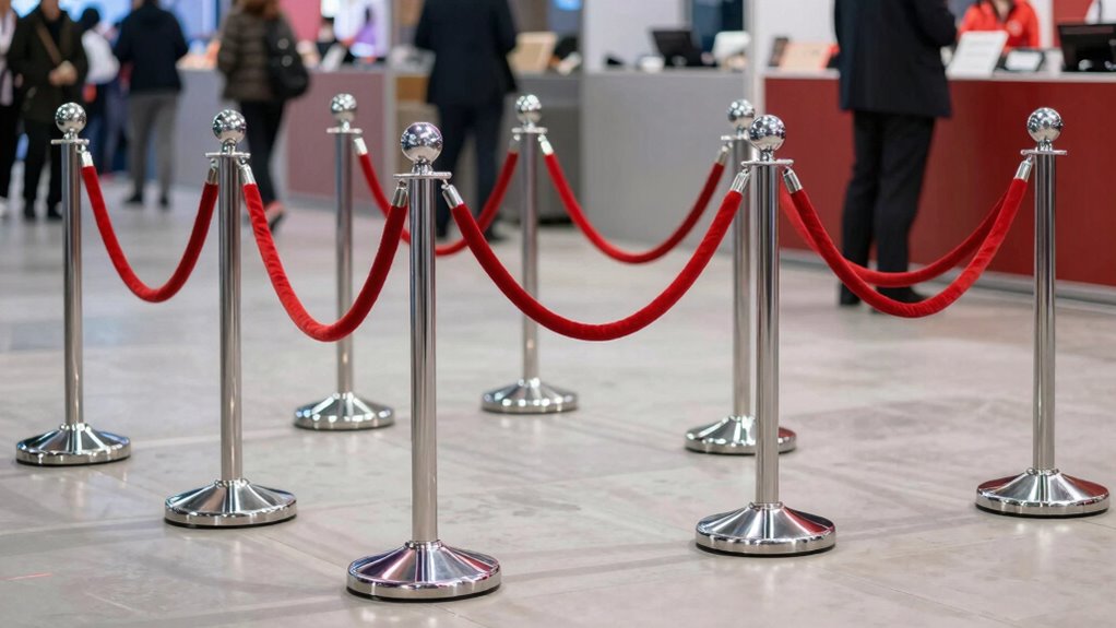 top heavy duty stanchions
