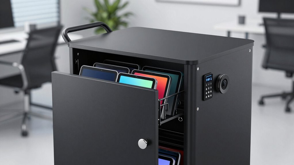 top lockable charging carts