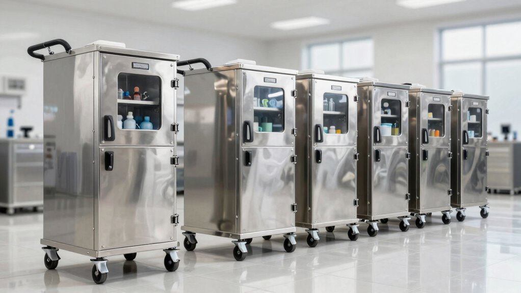 top locking janitor carts