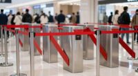 top retractable queue barriers