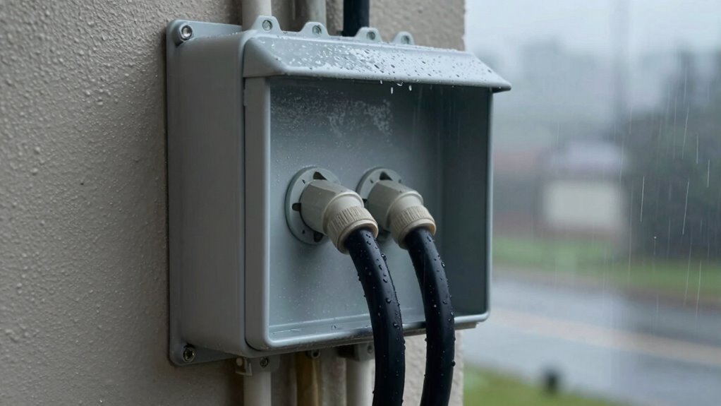 weatherproof outdoor electrical connections