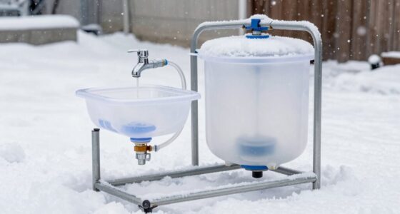 winter portable handwashing setup