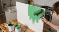Green And White Paint Transformed This ’80S Kitchen For Just $300