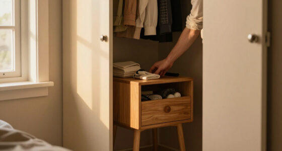 I Put A Nightstand In My Closet, And It Was A Practical Small-Space Storage Hack