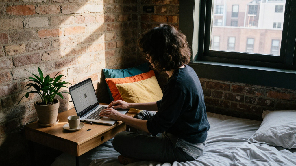 A Tiny Corner Of An NYC Bedroom Became The Most Inspiring Office