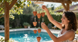 Craft An Adorable Windchime Out Of Mini Clay Pots