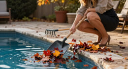 Raking Leaves Is My Least Favorite Fall Garden Job, But This Clever Scoop Clears A Whole Patio In Just A Few Swipes